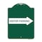 Signmission Visitor Parking W/ Right Arrow, Green & White Aluminum Architectural Sign, 18" x 24", GW-1824-24376 A-DES-GW-1824-24376 - alternate 1